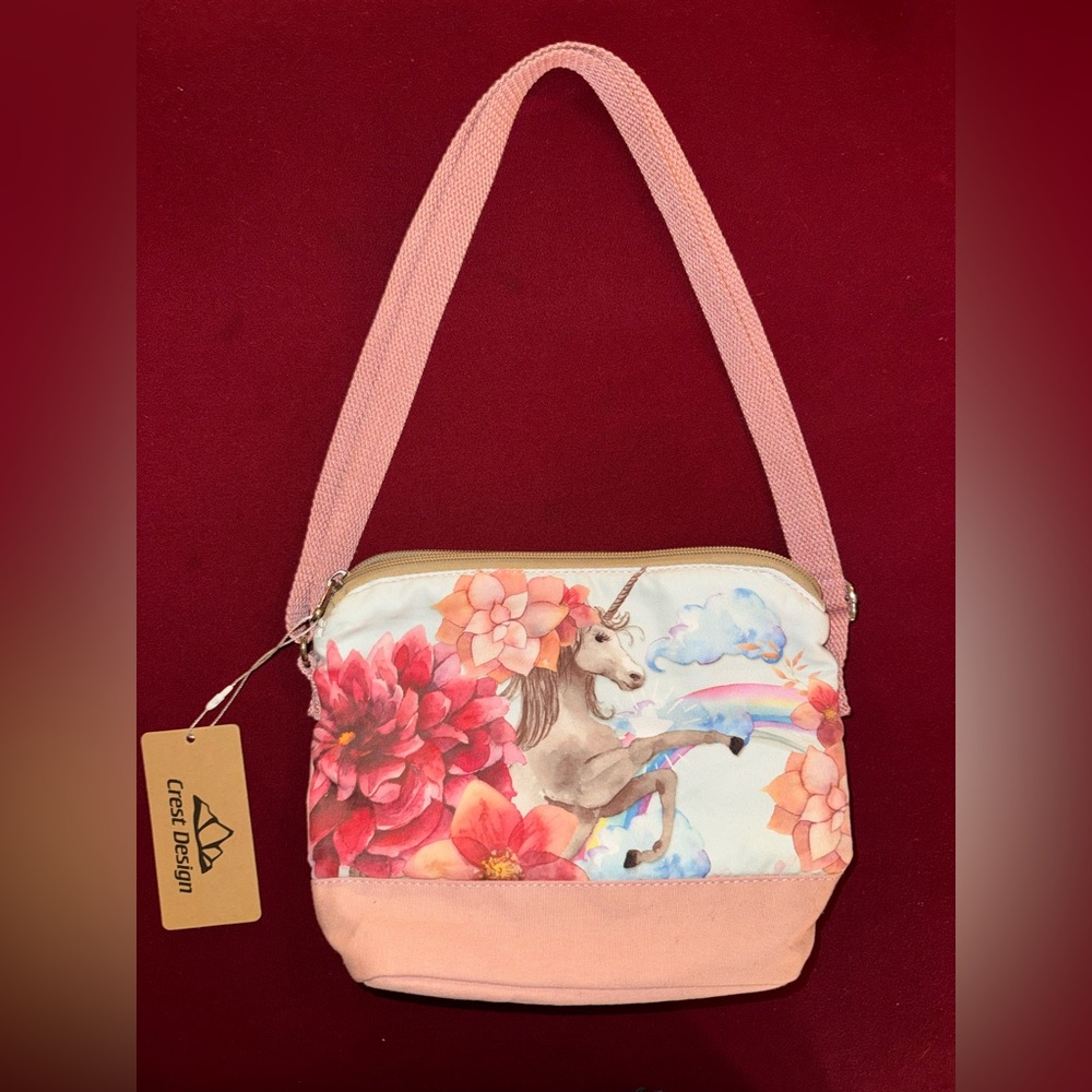 Handmade Pink Unicorn Crossbody Bag